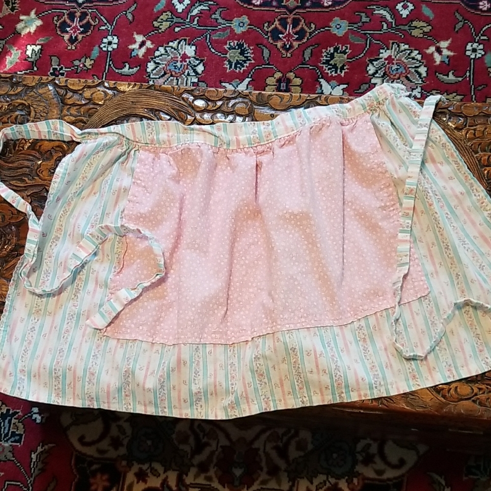 VINTAGE Homemade Calico Half Apron